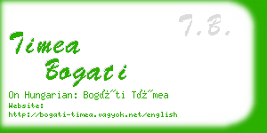 timea bogati business card